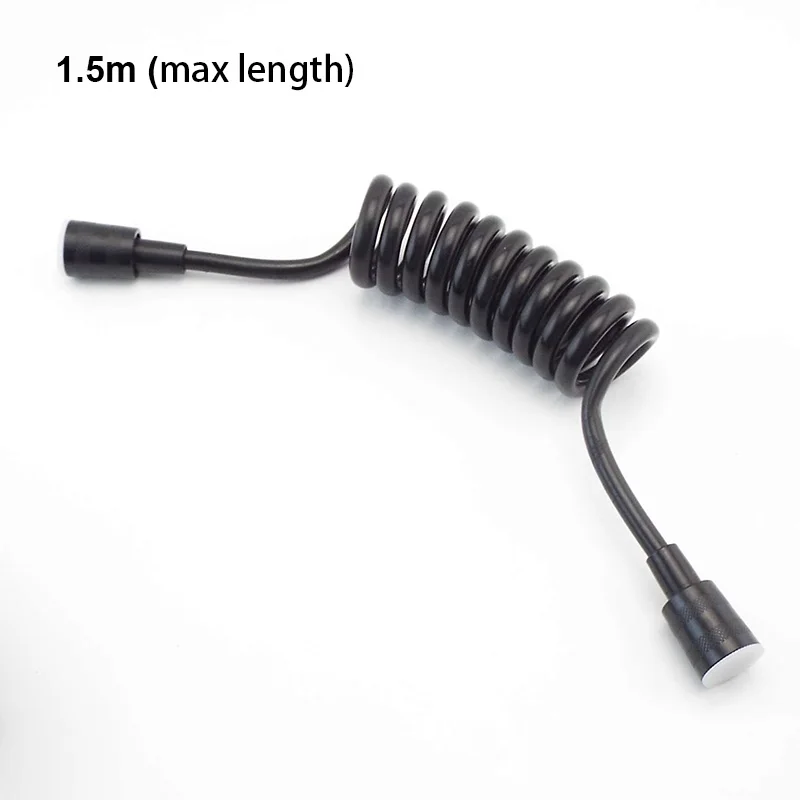 Black Flexible Shower Hose 1.5m-3m 6 Black Flexible Shower Hose 1.5m-3m - Image 6