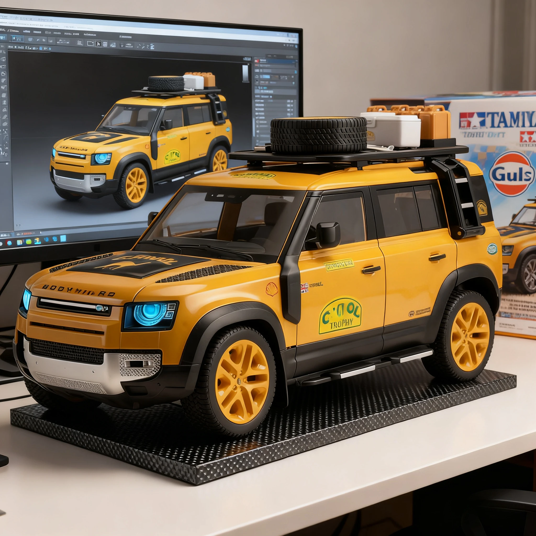 1:18 Scale Defender 110 Camel Cup Diecast Model 1 1:18 Scale Defender 110 Camel Cup Diecast Model
