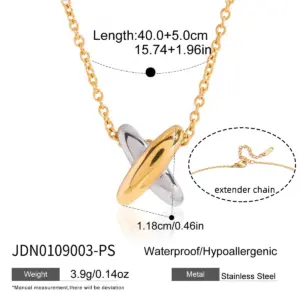 Minimalist Two-Tone Stainless Steel Necklace 13 Sb1f7a17db187491ca429191fae399103N