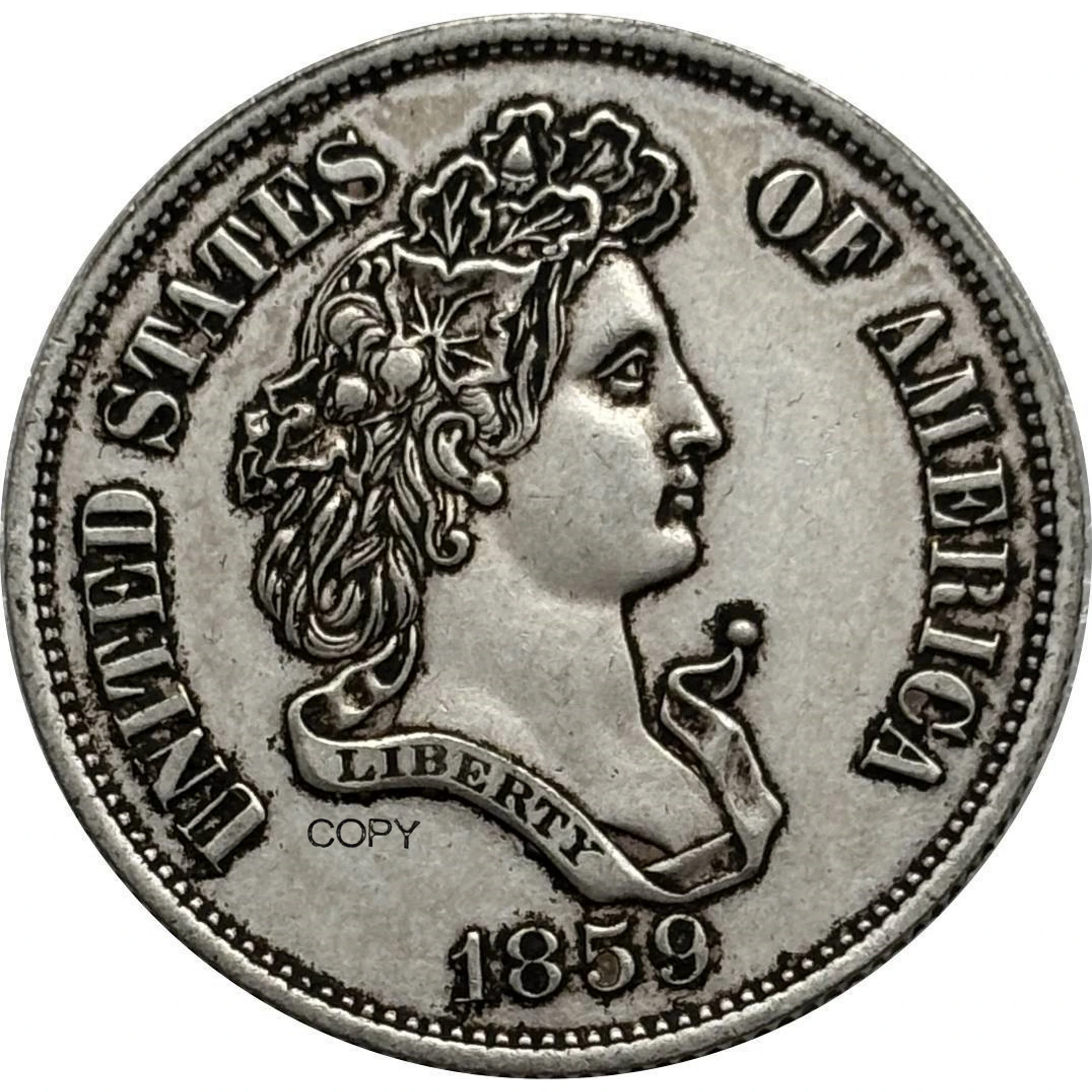 1859 Half Liberty Pattern Replica Coin 5 1859 Half Liberty Pattern Replica Coin - Image 5