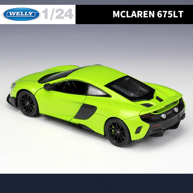Vibrant Green McLaren 675LT Diecast Model 1:24 Scale 4 Vibrant Green McLaren 675LT Diecast Model 1:24 Scale - Image 4