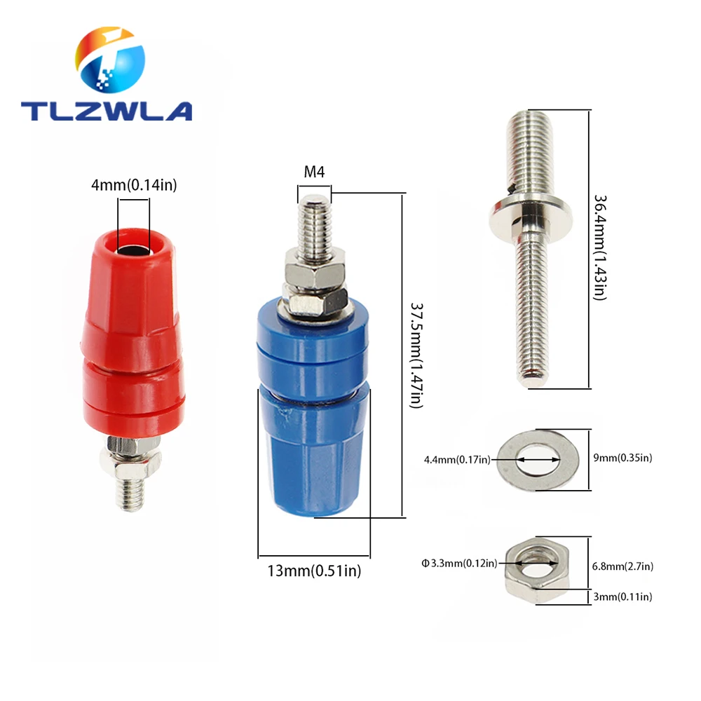 Colorful Copper M4x36 Terminals for Connectors 6 Colorful Copper M4x36 Terminals for Connectors - Image 6