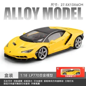 Purple Lamborghini 770-4 Diecast Model 1:18 Scale 15 Sb2268ed3513c4264b67fd51844a39885w