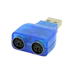 USB Dual PS2 Adapter with Transparent Blue Case 9 Sb2294af6618347368a0fed2dfe7acd1fR