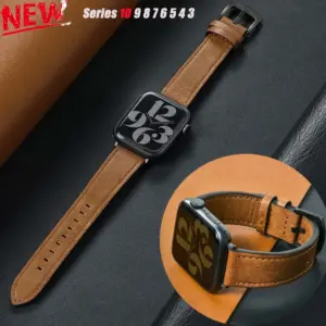 Leather Watch Band for Apple Watch Series 1-10