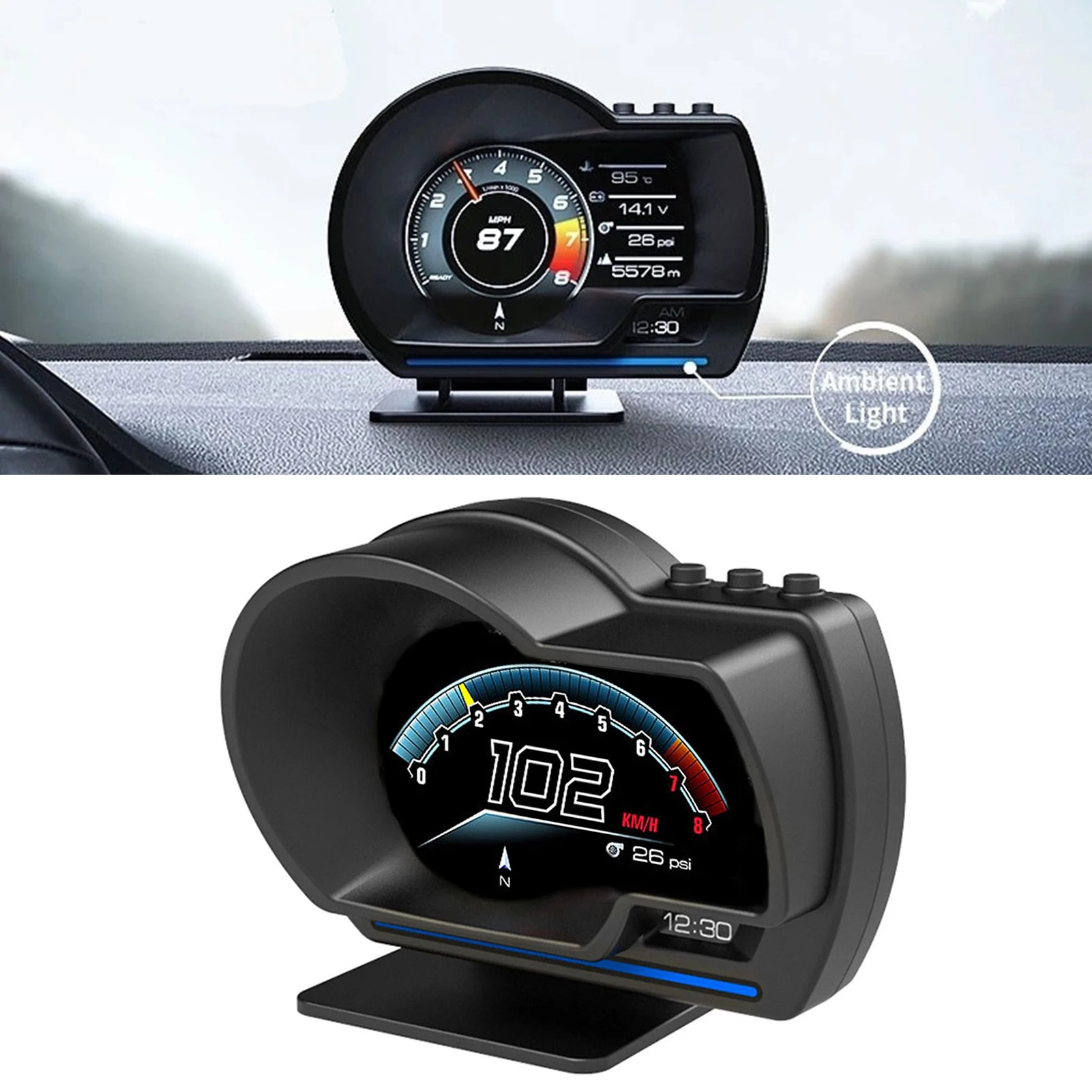 Digital Vehicle Head-Up Display with OBD2 & GPS 2 Digital Vehicle Head-Up Display with OBD2 & GPS - Image 2
