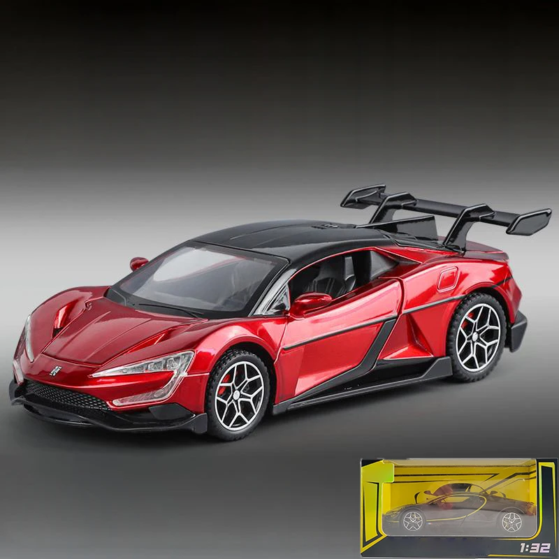 Red 1:32 Scale Diecast Supercar with LED Lights 8 Red 1:32 Scale Diecast Supercar with LED Lights - Image 8