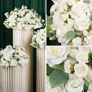 White Rose Artificial Flower Ball for Events 15 Sb25ba3bec75947ebb8d305e1b0187c575