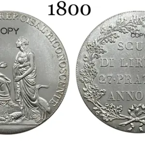 Italian States 1800 Silver Replica Coin 15 Sb26a6a8675f14218bb3532d12695811eh
