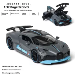 1:32 Bugatti Divo Diecast Model in Blue 15 Sb277a4abbdb34de29d0fb439d66988598