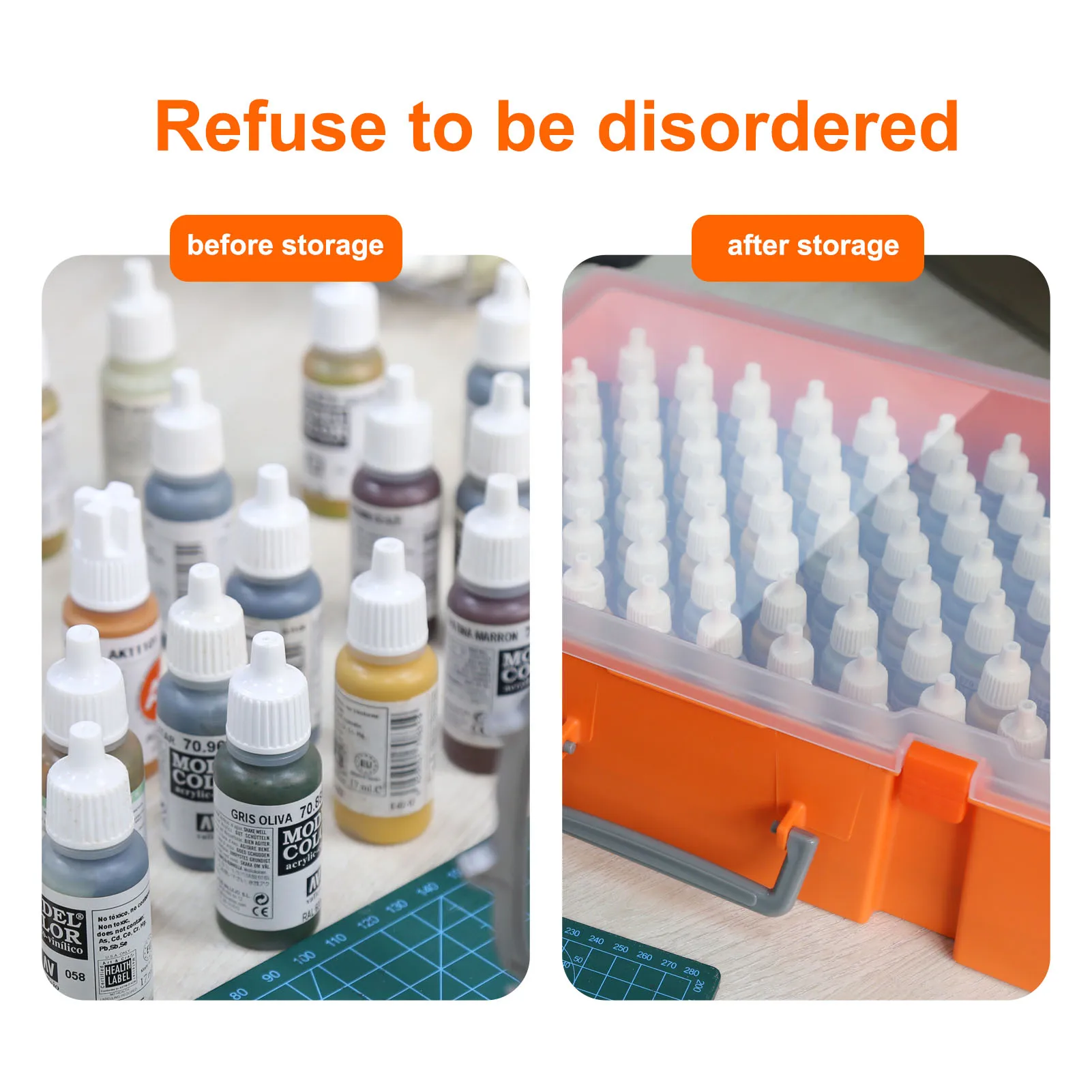 Vibrant Orange Paint Bottle Organizer Suitcase 3 Vibrant Orange Paint Bottle Organizer Suitcase - Image 3