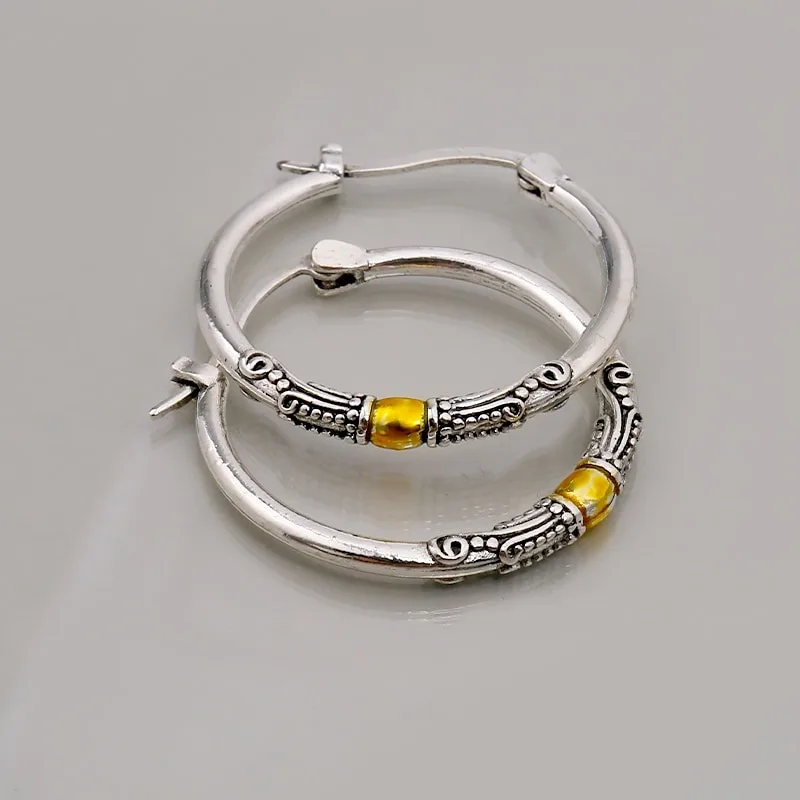 Vintage Geometric Hoop Earrings for Women 2 Vintage Geometric Hoop Earrings for Women - Image 2