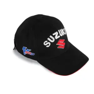 Suzuki Branded Adjustable Baseball Cap in Black/Blue 14 Sb2de28c1c5b94f91bf1dd5f8f1df4039M