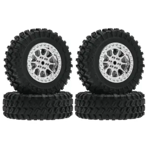 RC Off-Road Tire Set with Silver Wheels 14 Sb2df5849e1444d9495d6efb9c7f97d94U