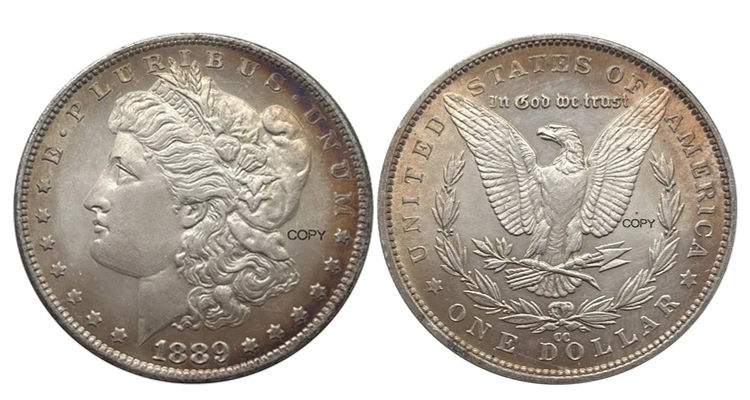 1889 Morgan Silver Coin Replica Collection Piece 7 1889 Morgan Silver Coin Replica Collection Piece - Image 7