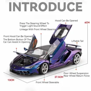 Vibrant 1:18 Scale Lamborghini Sports Car Model 12 Sb315fc35dd7d41bbbd18b248d1eb7155W