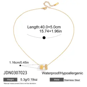 Stainless Steel Gold Pendant Necklace JDN0307023 13 Sb346b757ee9247b38ebb850e5a05d1acF