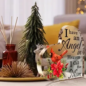 Heart-Shaped Glass Memorial Ornament with Cardinal 7 Sb35fd9467a8947148336b48326bd4d20w