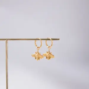 Stainless Steel Bee Drop Earrings for Women 11 Sb360b08d61cd454892bc4bbfc3462978r