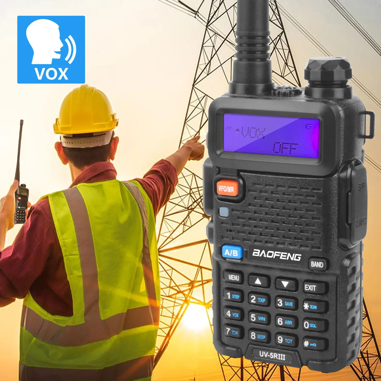 BAOFENG UV-5RIII Tri-Band Walkie-Talkie 2 BAOFENG UV-5RIII Tri-Band Walkie-Talkie - Image 2