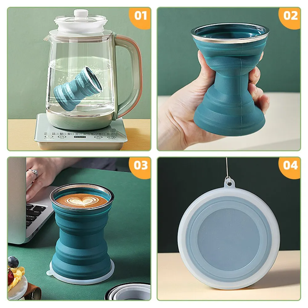 Foldable Silicone Travel Cup for Hot Drinks 5 Foldable Silicone Travel Cup for Hot Drinks - Image 5