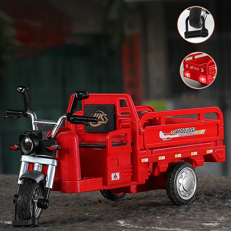 Bright Red Diecast Tricycle Model Collection 8 Bright Red Diecast Tricycle Model Collection - Image 8