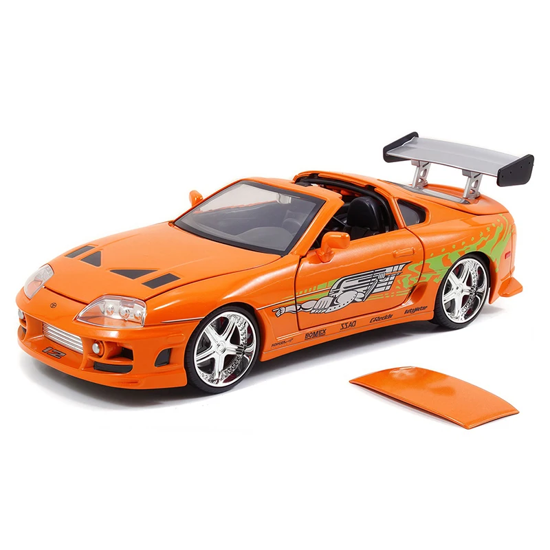 1995 Toyota Supra 1/24 Diecast Model Orange 3 1995 Toyota Supra 1/24 Diecast Model Orange - Image 3