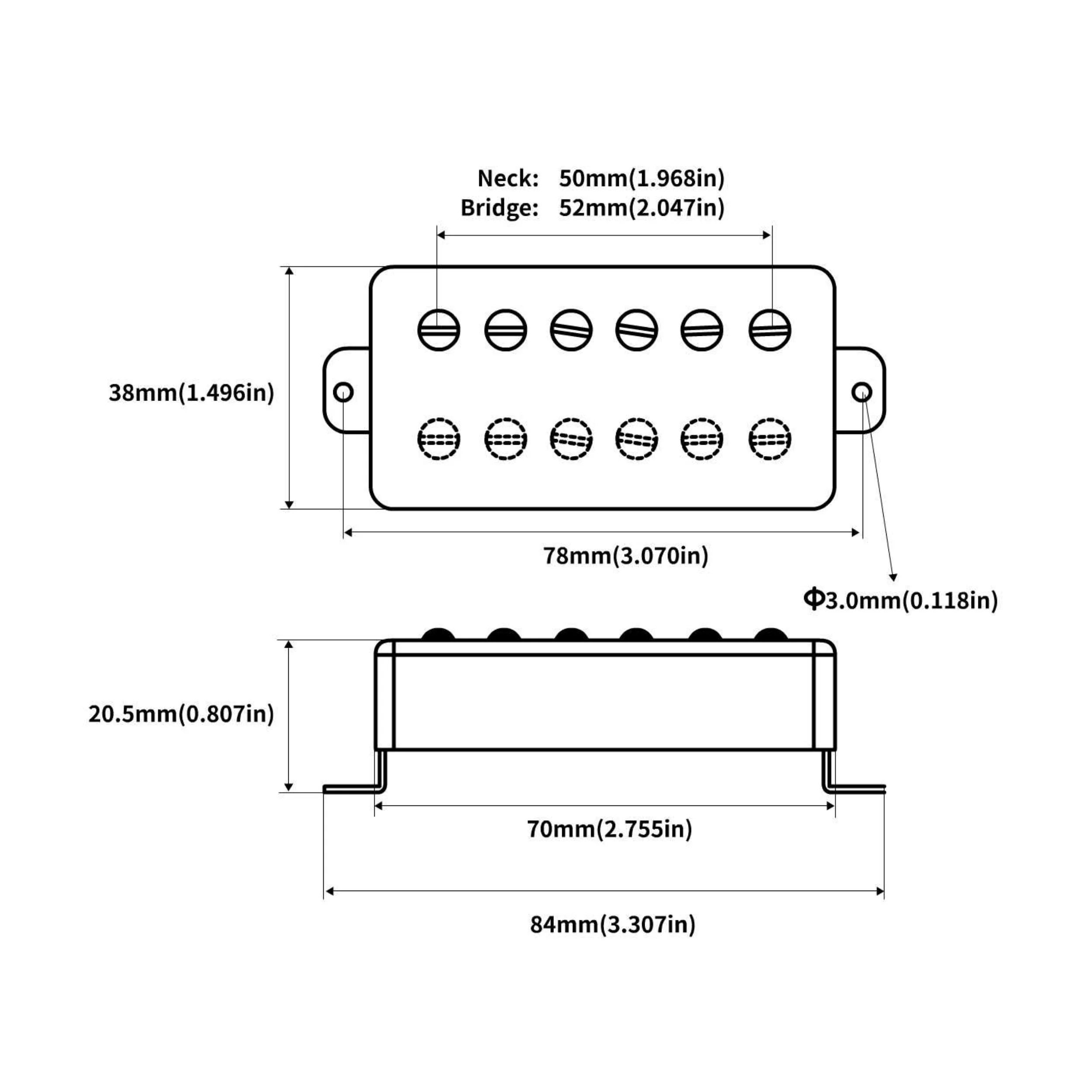 Gold Humbucker Set for Electric Guitar 5 Gold Humbucker Set for Electric Guitar - Image 5