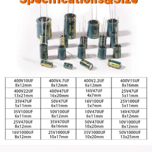 High-Frequency Electrolytic Capacitor Set (150 pcs) 7 Sb3a8966c68f14ebaa52d0c9a64a592bd2