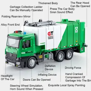 1:24 Scale Diecast Garbage and Mixer Trucks 10 Sb3a8d3b8465a46c3b6c536e85a5af4bb0