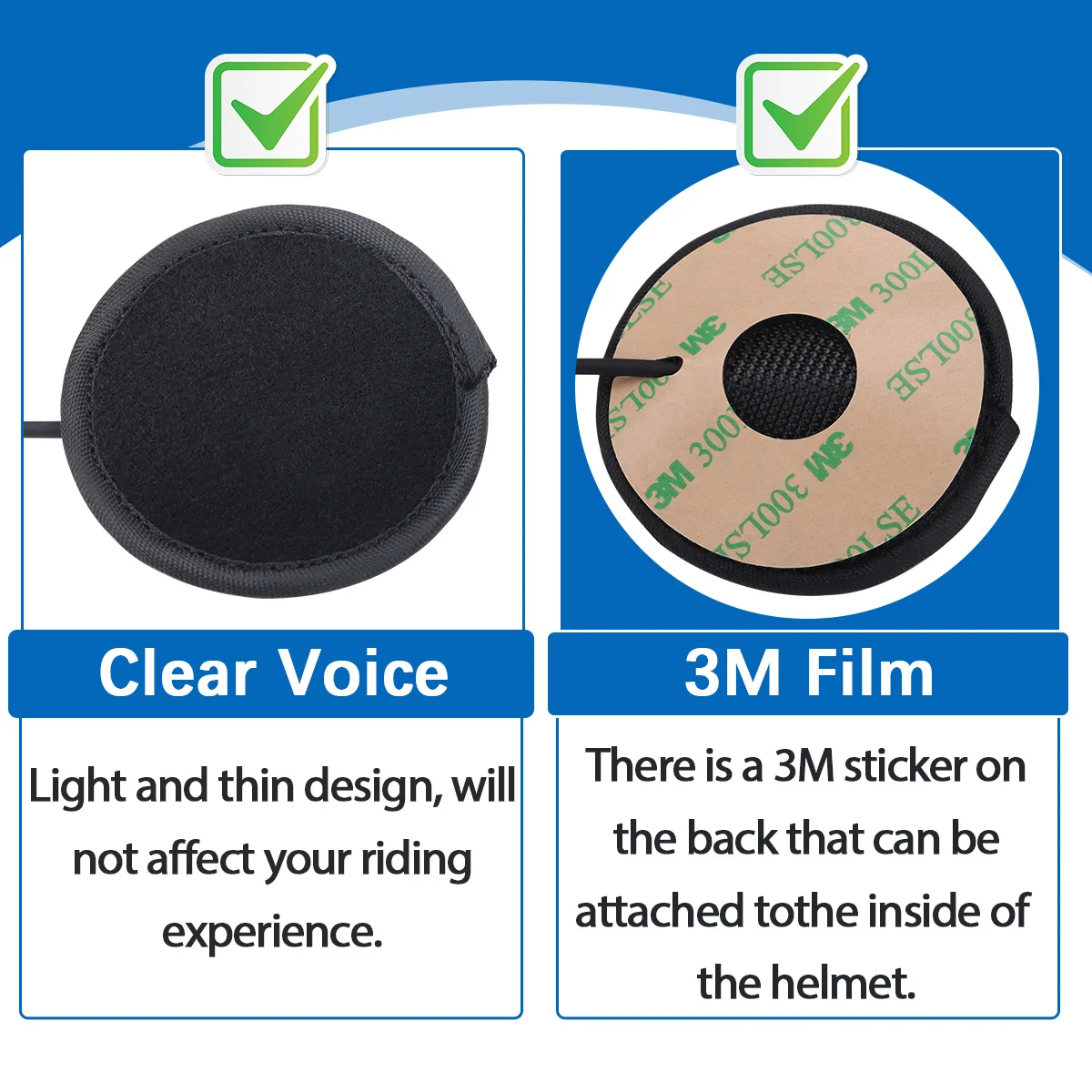 Black Motorcycle Helmet Headset System 8Ω Speakers 2 Black Motorcycle Helmet Headset System 8Ω Speakers - Image 2