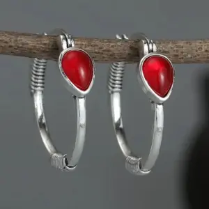 Water Drop Earrings with Synthetic Gems 5 Sb3e7481e62c241658cd59ade703fc6fdI