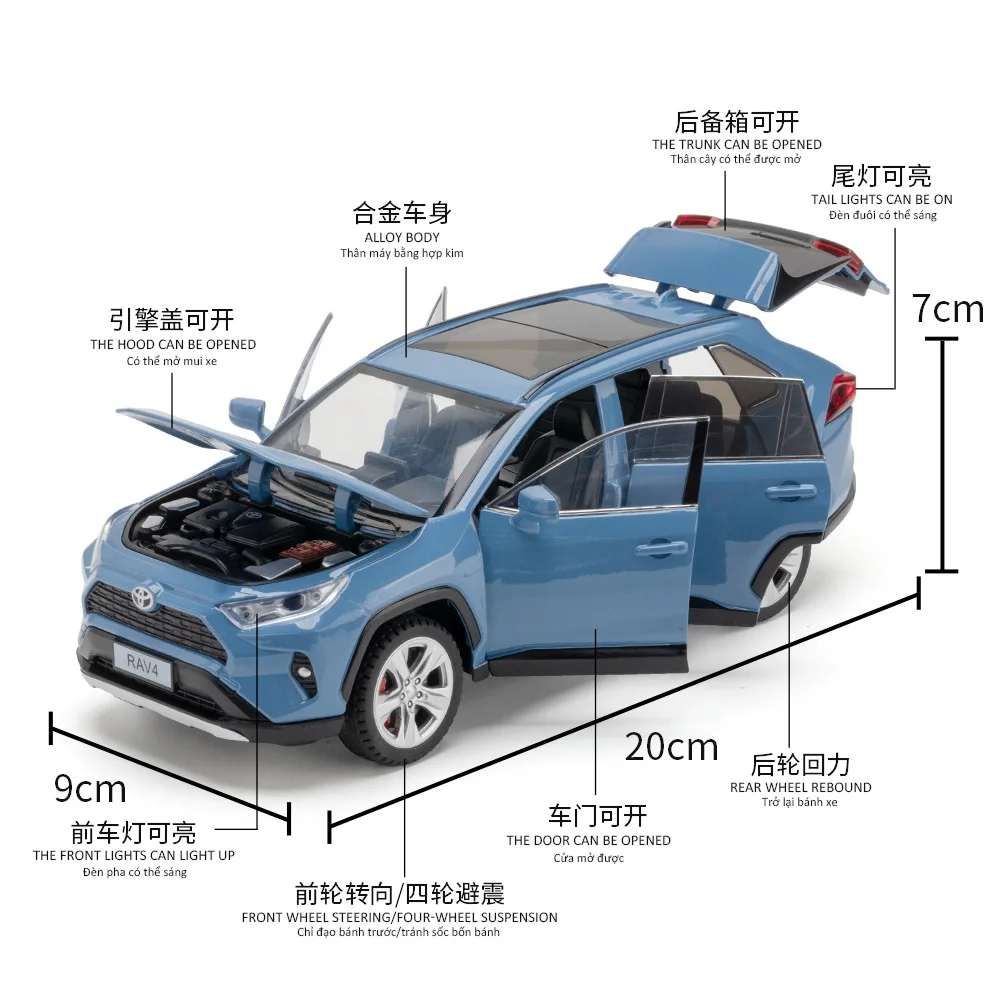 1:24 RAV4 SUV Diecast Model Car for Collectors 4 1:24 RAV4 SUV Diecast Model Car for Collectors - Image 4