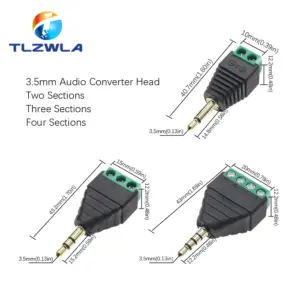 3.5mm Stereo Jack to RCA Mono Adapter with Screw Terminals 14 Sb42795a036184c958003a376e20e7aa6g