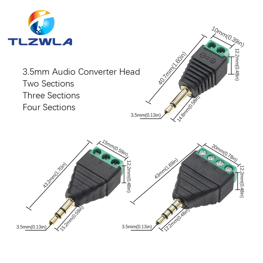 3.5mm Stereo Jack to RCA Mono Adapter with Screw Terminals 5 3.5mm Stereo Jack to RCA Mono Adapter with Screw Terminals - Image 5