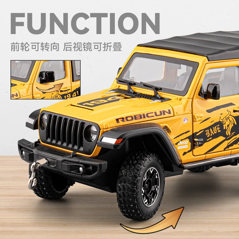 Vibrant 1/24 Diecast Jeep Wrangler Model 5 Vibrant 1/24 Diecast Jeep Wrangler Model - Image 5