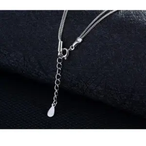 Double-Layer Silver Heart Necklace for Women 9 Sb47b2c928dcf487193edb19be07d5fc7e