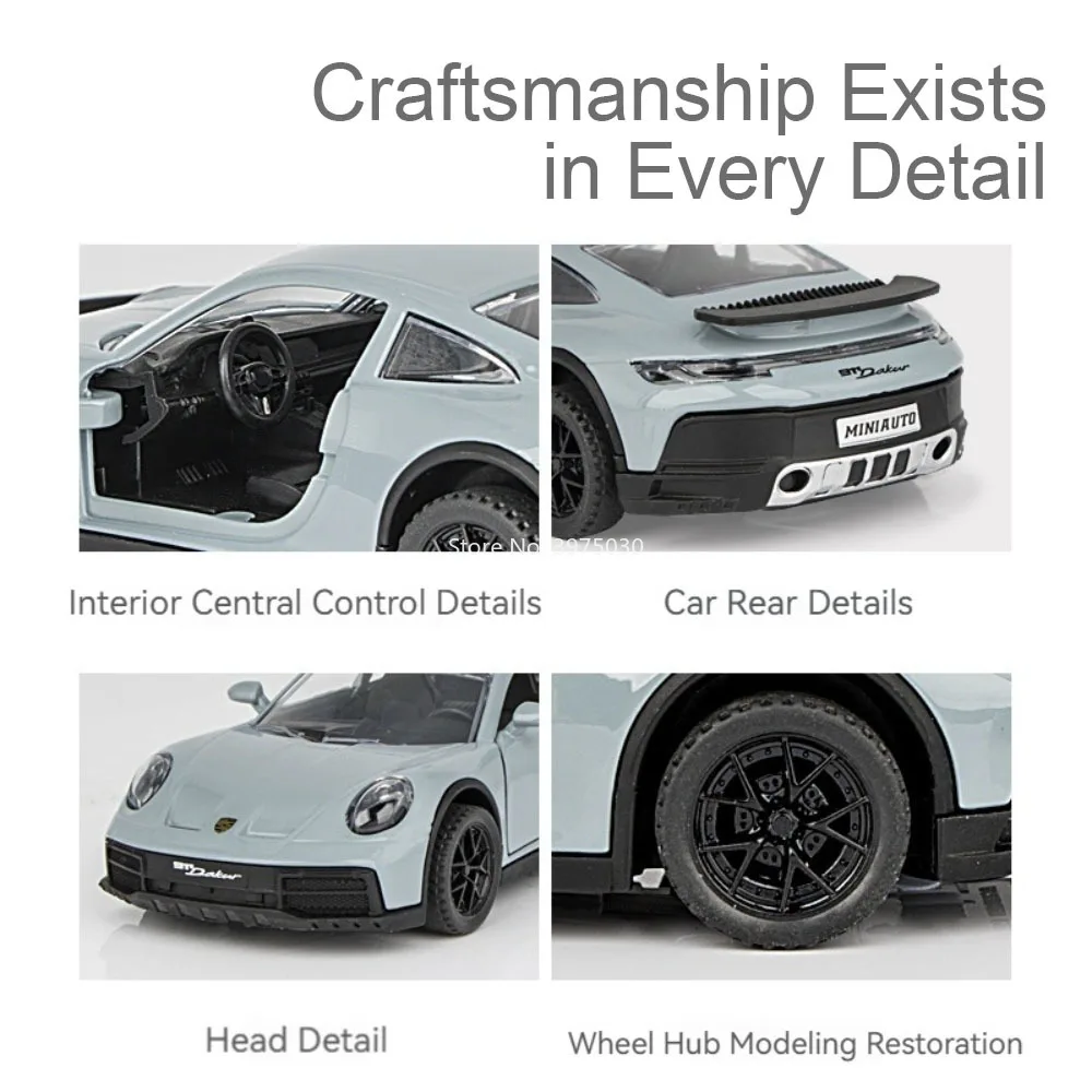 Vibrant Blue 1:32 Porsche 911 Diecast Model 5 Vibrant Blue 1:32 Porsche 911 Diecast Model - Image 5