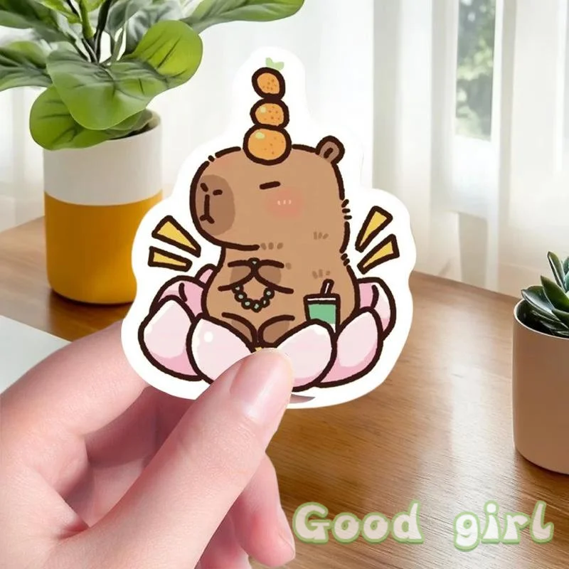 Vibrant Cartoon Capybara Stickers Set 5 Vibrant Cartoon Capybara Stickers Set - Image 5
