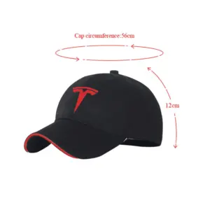 Tesla Model Cap with Red Stripe 10 Sb514578b3b694ce19bb458fce196db5cc