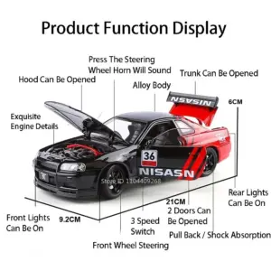 GTR-CSR2 R34 Purple Miniature Car Model 12 Sb5177e5e905a4c5c9e5bd11c5c2e7c6dQ