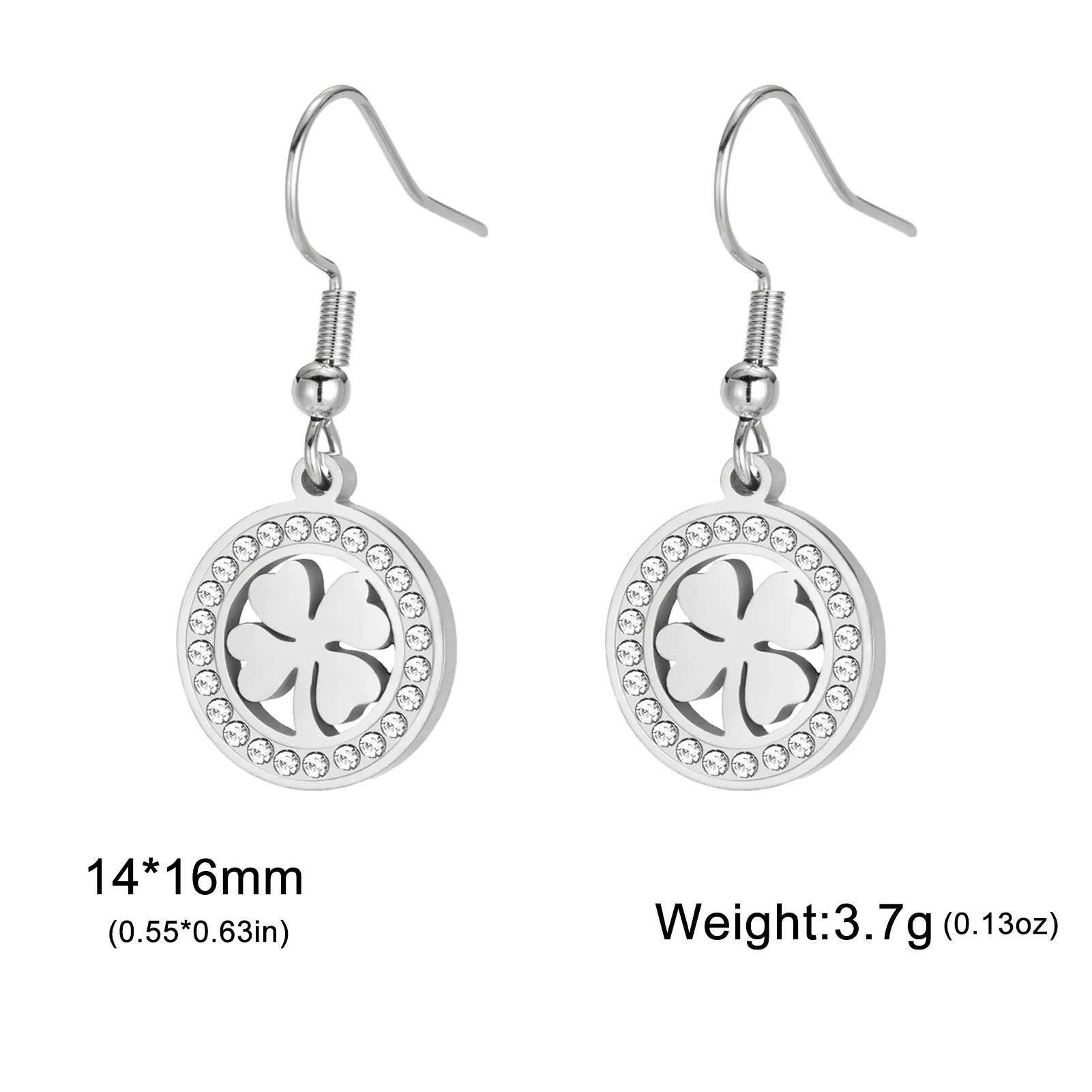 Stainless Steel Four-Leaf Clover Earrings 7 Stainless Steel Four-Leaf Clover Earrings - Image 7