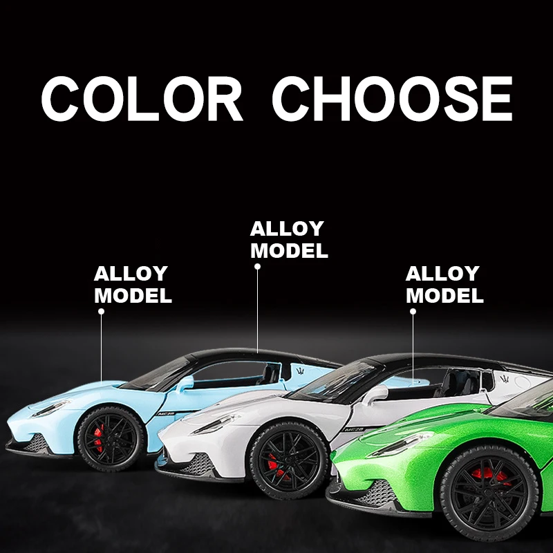 Sky Blue Maserati MC20 Diecast Model 5 Sky Blue Maserati MC20 Diecast Model - Image 5