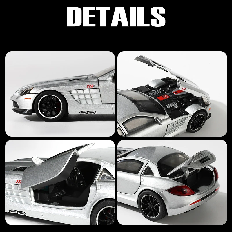 Mercedes-Benz SLR 722S Model Car 1:32 Alloy 5 Mercedes-Benz SLR 722S Model Car 1:32 Alloy - Image 5