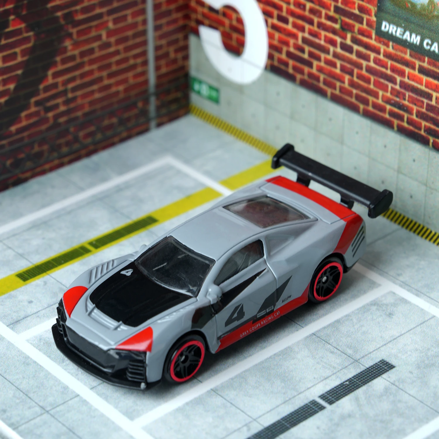 1:64 Scale Gray Red Urban Race Car 3 1:64 Scale Gray Red Urban Race Car - Image 3