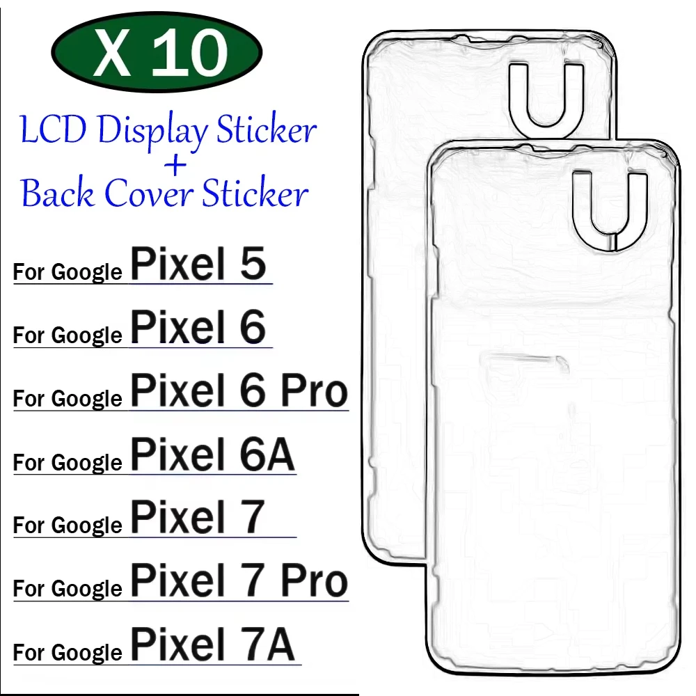 Google Pixel LCD & Back Cover Sticker Set 2 Google Pixel LCD & Back Cover Sticker Set - Image 2