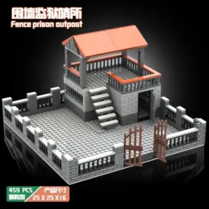 Military Walled Prison Guard Post Set