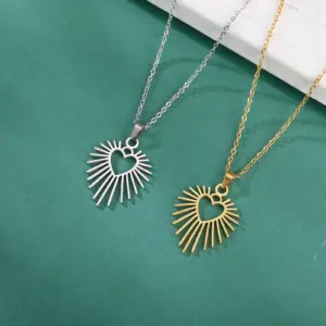 Stainless Steel Sunburst Heart Necklace 11 Sb575d07a2b8b4dbd8cbc441e8a5a97aad