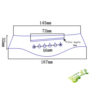Ebony Acoustic Guitar Bridge 165mm Length 9 Sb57ff7dccbef49a3bbb43af3d1c70c59S