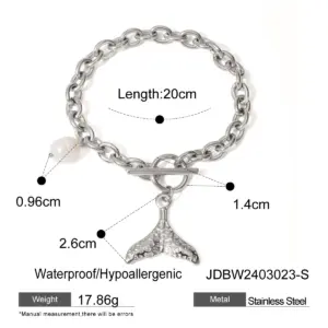 Stainless Steel Summer Fishtail Chain Bracelet 14 Sb5872cd1090146d1a4fc3789ff893346H